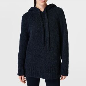 SWEATY BETTY Navy Blue Brushed Boucle Hoody, sz XXS, MSRP $198